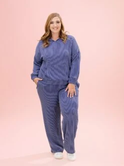 Raised Rib Full Length Pants By DD Design | S-3XL Pair W/ Sku64517 -Women Clothing Shop c4917704365696c5a9fbe187f3bcb0ab