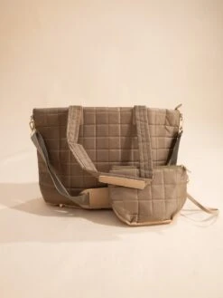 Quilted Patchwork Large Tote Bag And Clutch 2pcs Set -Women Clothing Shop c49ef10de271f9bb877bf50861a8530e