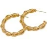 Gold Twisted Hoops Lauren Kenzie