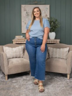 Mica Denim Wide Leg Crop Jeans | 0-15 -Women Clothing Shop c5f38950aafb160dbbc16165069feed4