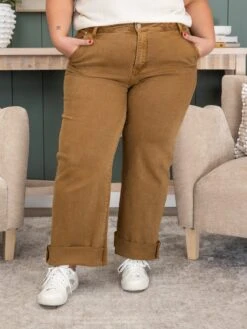 Risen High Rise Ankle Wide Cuffed Pants | 0 - 3X -Women Clothing Shop c663470f197dd027c9900d9b1972ea63