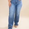 Risen Tummy Control High Rise Straight Jeans | 0-3XL