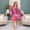 Boho Patchwork Print Baby Doll Dress | S-3XL