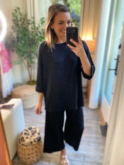 Jacquard Elastic Waist Pocket Pants | S - 3X Set W/ Sku49728 -Women Clothing Shop c78ae19b1b442f84908cb7399faa773f