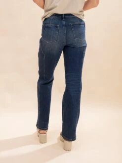 Judy Blue Mid Rise Straight Western Seam Detail Jeans | 0-24W -Women Clothing Shop c7a650036d9947137b73a5a2487f6ad1