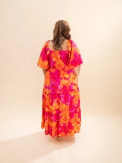Floral Print Puff Sleeve Maxi Dress | S-3XL -Women Clothing Shop c8377db57c634532228dae1040983957