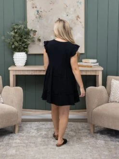 V-Neck Ruffle Sleeve Tiered Woven Dress | S - L -Women Clothing Shop c89d8532bffd66719e47bc3661e94f62