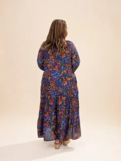 Floral Print V Neck Long Sleeve Flowy Maxi Dress | S-XL -Women Clothing Shop c9a0a737fd95b97693f74a483793744a