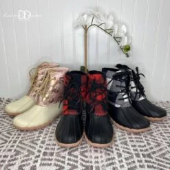 Rubber Lace Up Boots *Final Sale*
