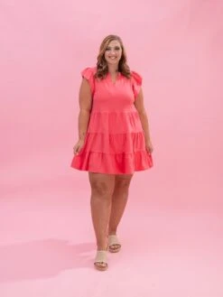 Ruffled Sleeve Tiered Dress By DD Design |S-3XL -Women Clothing Shop cc1acfafdec46c12ddd7324c433da208