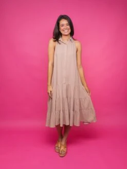 Sleeveless Button-Down Tiered Shirt Dress W/ Pockets | S - L -Women Clothing Shop ce891ec0c859308737744bd119478d66