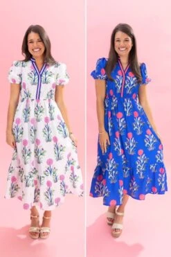 Floral Print Puff Sleeve Maxi Dress | S-XL -Women Clothing Shop cf2eaecbb42689fa7e9e73f31d737a1f