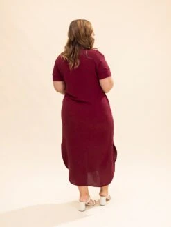 Airflow V Neck Placket W/ Front Pleat Maxi Dress W/ Pockets | S-3X -Women Clothing Shop d1a74a19f5ca4606f89f59bbea830e9a