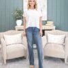 Risen Tummy Control High Rise Long Straight Leg Jeans | 0-3X