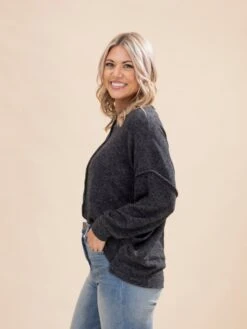 Zenana Luxe Hacci Oversized Exposed Seam Drop Shoulder Sweater | S/M - 3X -Women Clothing Shop d2b8bda474ec4aec45f45916710a57e5