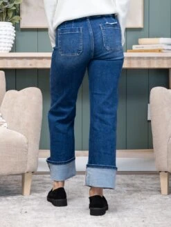 Risen High Rise Ankle Wide Leg Button Down Cuffed Jeans | 0 - 3X -Women Clothing Shop d2c7869281808dd89b6c9e0a77a02d2d