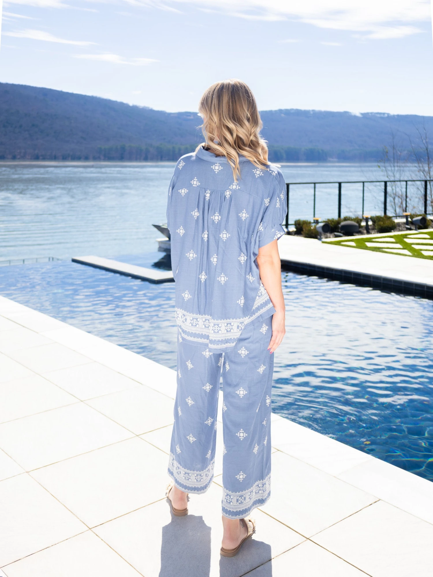 Aztec Embroidered Wide Leg Pants | S-L Pair W/ Sku59702 3 Aztec Embroidered Wide Leg Pants | S-L Pair W/ Sku59702 - Image 3