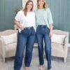 Risen Tummy Control High Rise Straight Jeans | 0 - 3X