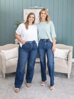 Risen Tummy Control High Rise Straight Jeans | 0 - 3X