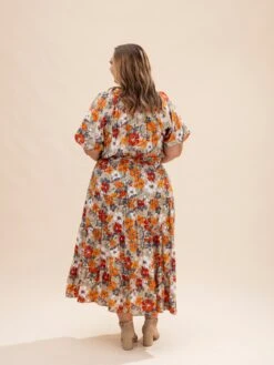 Short Sleeve Flower Printed Midi Dress | S-3XL -Women Clothing Shop d4ab6ef46c4f2870282e68edbd4c3ce2