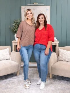 Judy Blue High Waist Vintage Wash Side Panel Detail & High Low Fray Hem Jeans | 0 - 24