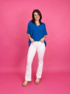 Risen Tummy Control High Rise Flare Jeans - Cream/ Milk| 0-3X