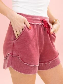 Lived In Curved Hem Drawstring Shorts By DD Design | S -3XL -Women Clothing Shop d7d400c6306a6924a53eaab5441fb505