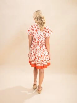 Floral And Stripe Print V-Neck Dress | S-L -Women Clothing Shop d7face930a9ba2d5510bd670626982f6