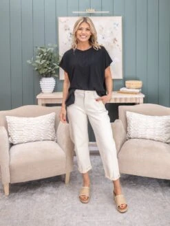 Risen High Rise Relaxed Barrel Cuffed Jeans | 0-3XL -Women Clothing Shop d85a11b0523f60a7f99e90877a36b2b5