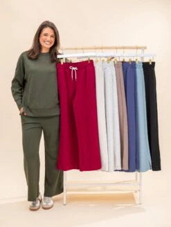 Zenana Scuba Drawstring Pants | S-3X Pair W/ Sku56510 Pair W/ Sku56758 & Sku56510