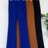 Fit & Flare Basic Pants W/ Front Seam | S - L