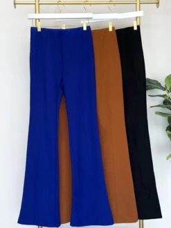 Fit & Flare Basic Pants W/ Front Seam | S - L