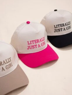 Zenana Literally Just A Girl Two Tone Canvas Cotton Cap | -Women Clothing Shop db2433be426acc99c3f9b0dd6b059d2a