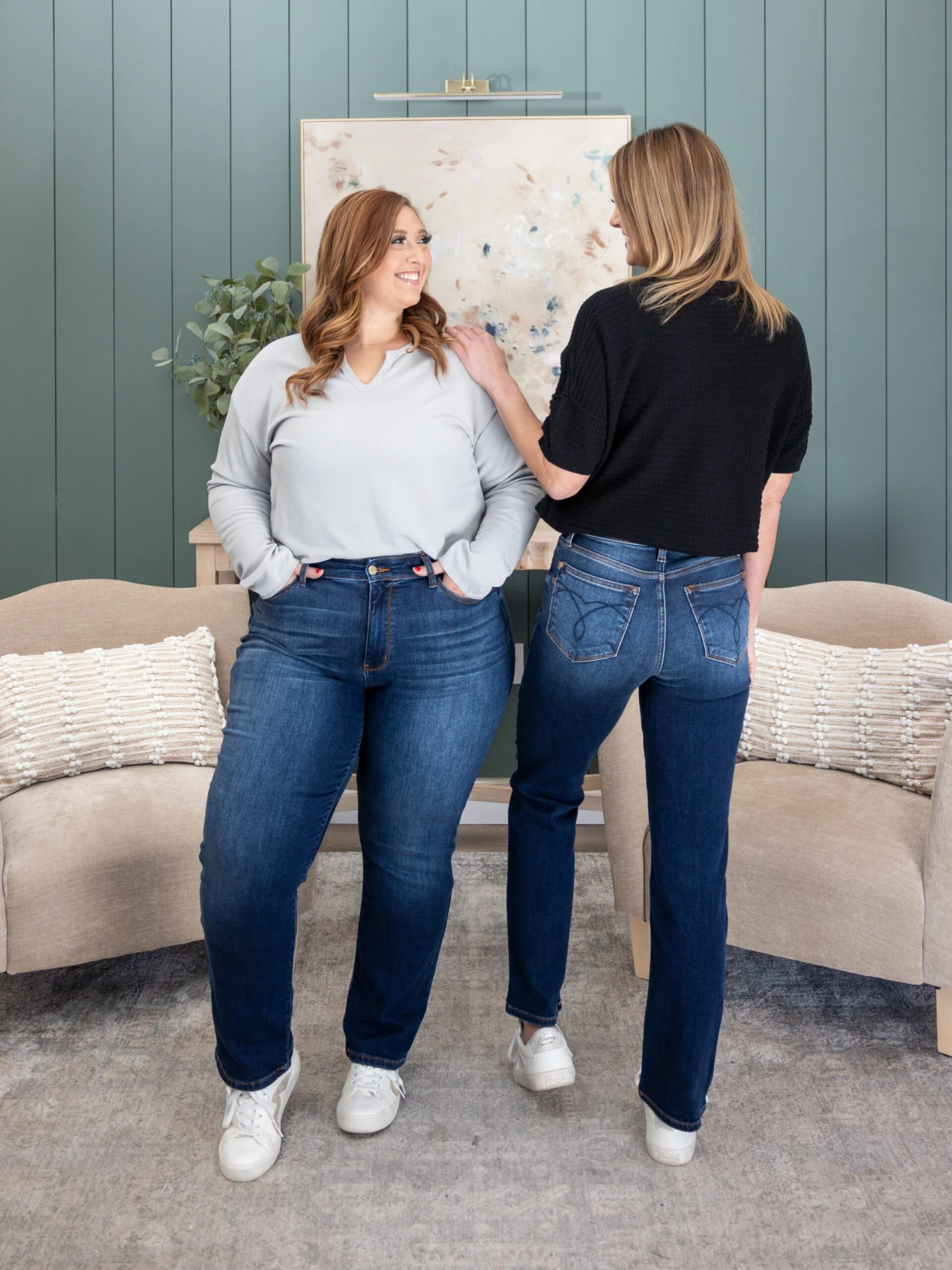 Judy Blue Vintage Wash Thermal Straight Jean | 0 - 24 2 Judy Blue Vintage Wash Thermal Straight Jean | 0 - 24 - Image 2