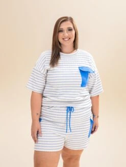 Jacquard Stripe Casual Shorts | S-3XL Pair W/ Sku61964 -Women Clothing Shop dbfaba4f40a6aa65940865b9c64c60de