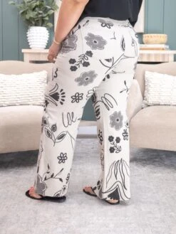 Printed Washed Twill Wide Leg Pants | S-L -Women Clothing Shop dc087ac97186a8575fd18b6eb25b6747