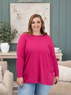 Two Pocket Viscose "Perfect Knit" Tunic Sweater By DD Design | S - 3XL -Women Clothing Shop dc62d220764642799f052e26f8a7592b