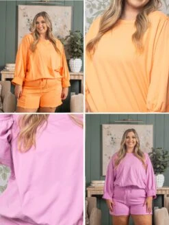 High Waist Raw Edge Shorts | S - 3XL Set W/ Sku52875