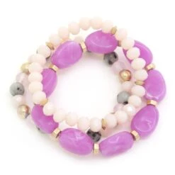 Chunky Bead Bracelet Set -Women Clothing Shop dd75f3ad077f11949bdd0b466b2520fc