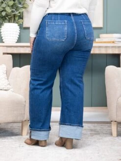 Risen High Rise Ankle Wide Leg Button Down Cuffed Jeans | 0 - 3X -Women Clothing Shop df2ec8f3bd012317237e75f8c260c9c8