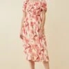 Textured Floral Smocked Square Neck Dress | S - 3XL Hayden
