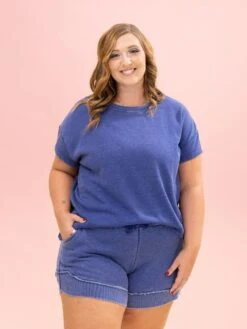 Lived In Curved Hem Drawstring Shorts By DD Design | S -3XL -Women Clothing Shop e0162849f7b2a50fdea24ff5eb1aa8bf