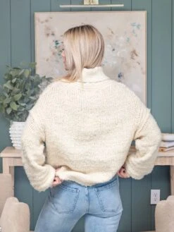 Knit Turtleneck Sweater W/ Seam | S - L -Women Clothing Shop e02ac49d65d2f3e81d70f6195e39f254