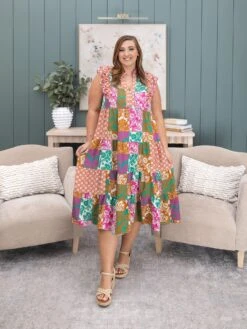 Scarf Print Midi Dress | S - L Umgee -Women Clothing Shop e05415f1c44ab3ef7dfb269cd3bccd35