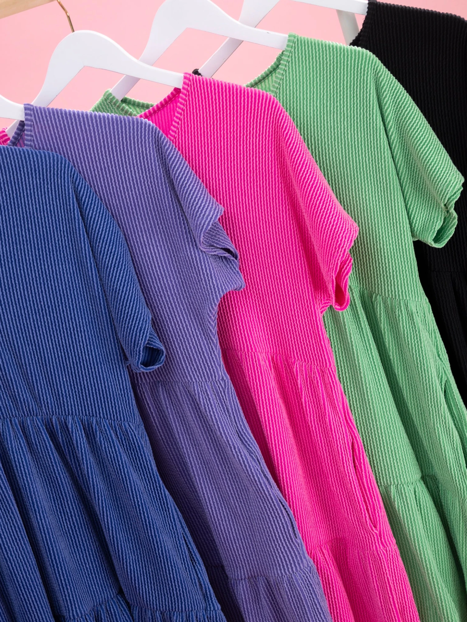 Raised Rib Tiered V Neck Dress By DD Design | S-3XL 16 Raised Rib Tiered V Neck Dress By DD Design | S-3XL - Image 16