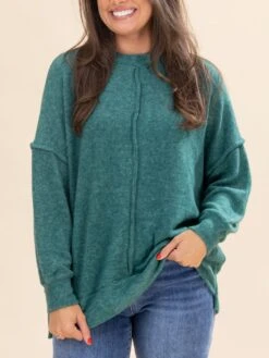 Zenana Luxe Hacci Oversized Exposed Seam Drop Shoulder Sweater | S/M - 3X -Women Clothing Shop e1b1fb42e924929a39556cc5a1858f9d