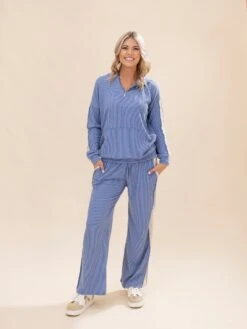 Raised RibCasual Pants With Elastic Waist | S-3XL Pair W/ Sku63513 -Women Clothing Shop e1fe9155a8c2341309f5d80897da6f78