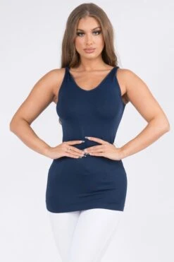 V-Neck Or U-Neck Reversible Seamless Tank | Reg - Plus Yelete -Women Clothing Shop e20dc6dbae6d2366ff2fb620f36cc9d8