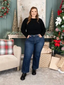 Risen Tummy Control High Rise Crop Wide Jeans | 0-3X -Women Clothing Shop e24a07578ddae43c41ad2ed36d206732