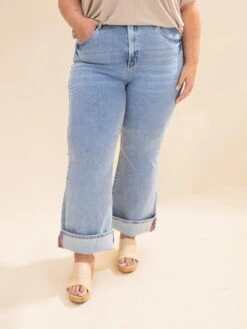 Saige Denim High Rise Cuffed Kick Flare Jeans | 1-3XL -Women Clothing Shop e2ea840d9f0965aa1bf9b04c9dc25b03